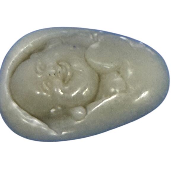 Chinese Polished Nephrite Jade Carved Smiling Buddha 1 1/2” Tall Pendant - Picture 4 of 14